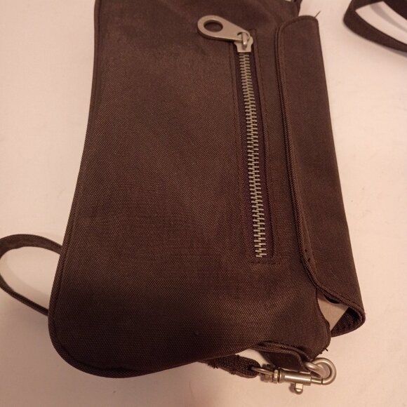 BAGGALLINI Gray Nylon Convertible Clutch/Crossbody Bag Small Twist Lock - Picture 7 of 12